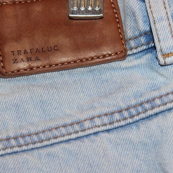 Zara Trafaluc High rise Shorts Cut Off Women Size 08 - Picture 7 of 9